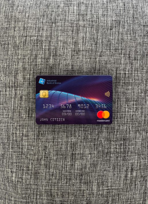 Download South Korea Industrial Bank mastercard photolook front Photoshop template